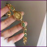 Subtle Shine Elegant Women's Jade Quartz Bracelet Watch